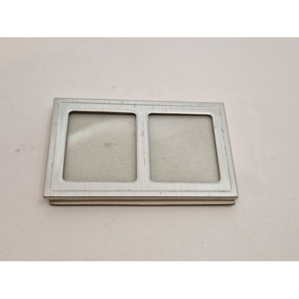 Dobbelt ramme i metal (brugt) 7,3 x 4,5 cm