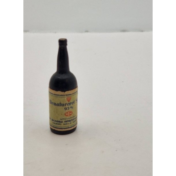 Benafureret Sprit 93 % flaske i tr. Danske sprit fabrik (vintage)