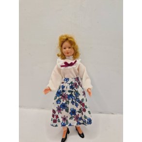 Dukke dame. Caco (brugt/hndlavet i Tyskland) 13 cm