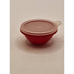 Skl med lg i plastik. Tupperware (ny) fra 1980'erne