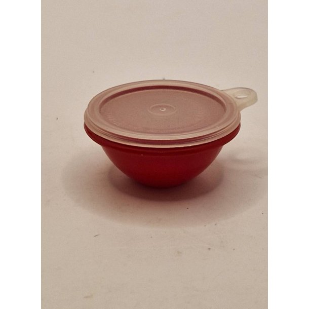 Skl med lg i plastik. Tupperware (ny) fra 1980'erne