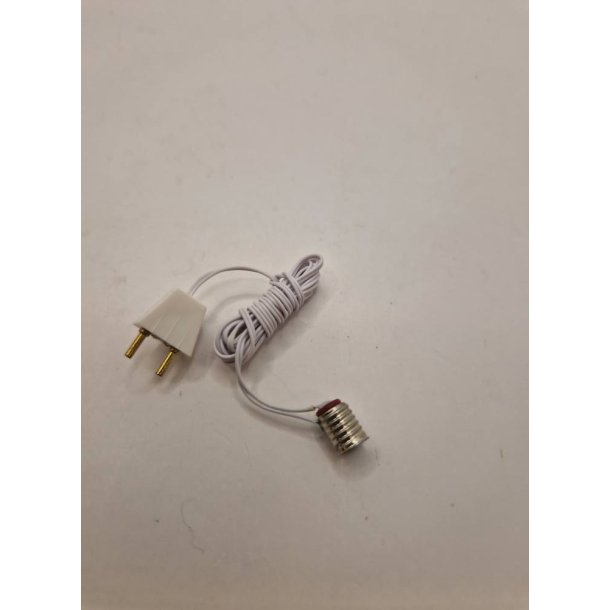 Han stik med fatning 12 volt (ny) til dukkehus scala 1:12