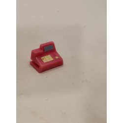 Lille kasseapparat i plastik (brugt) 1,5 x 1,4 cm