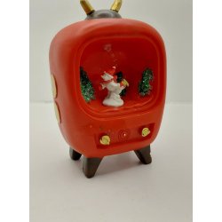 Jule tv i resin med led lys (nyt)