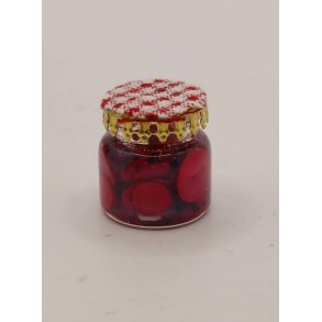Syltede rdbeder i glas krukke (delvis hndlavet)