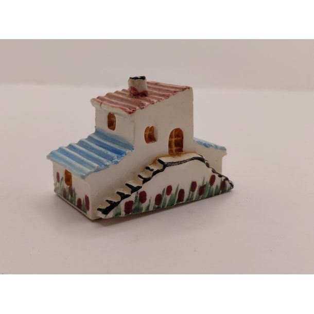 Lille grsk hus i keramik (hndlavet)