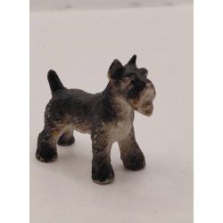 Hund, schnauzer i plastik (brugt)