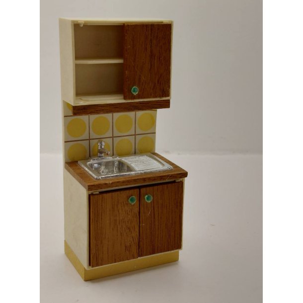 K�kken modul med vask. Lundby 1970'erne (retro/lidt defekt)