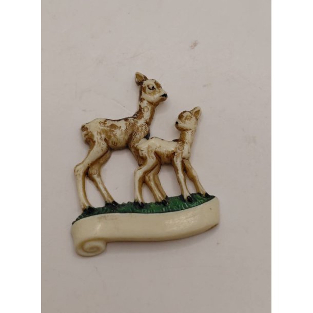 2 sm� hjorte i plastik (vintage)