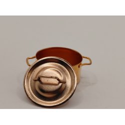 Kobber gryde med l�g (brugt)