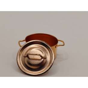 Kobber gryde med l�g (brugt)