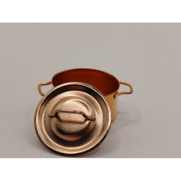 Kobber gryde med l�g (brugt)