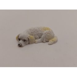 Sovende Golden retriever hvalp i resin (ny)