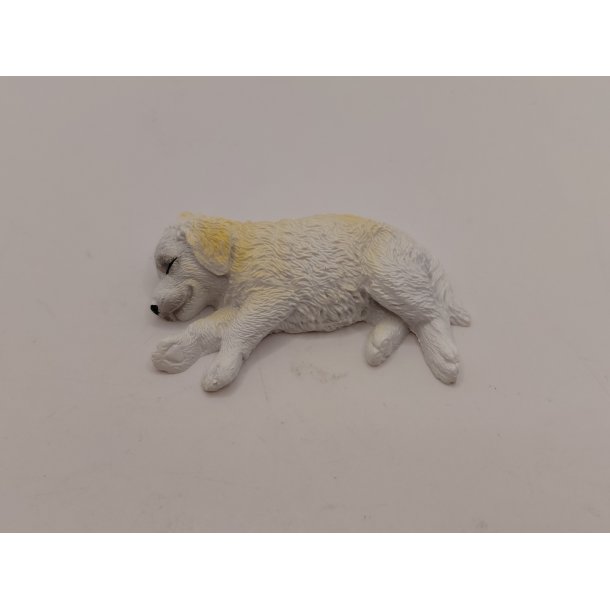 Sovende Golden retriever hvalp i resin (ny)