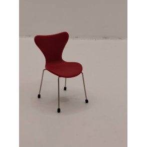 7'er stol i r�d skala 1:16/18. Arne Jacobsen Minimii (ny)