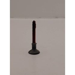 Lysestage med lys i metal (antik)