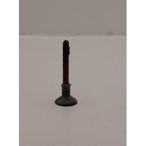 Lysestage med lys i metal (antik)