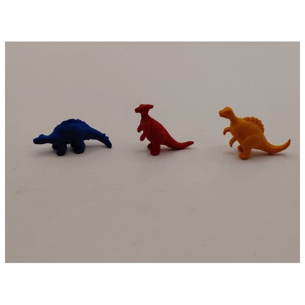 1 stk Meget lille Dinosaurer i gummi (brugt)