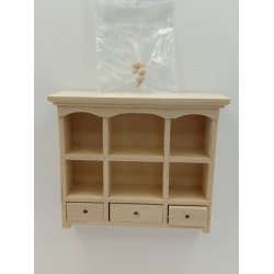 V�gskab/reol umalet tr� i original emballage (ny) 1:12