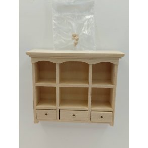 V�gskab/reol umalet tr� i original emballage (ny) 1:12