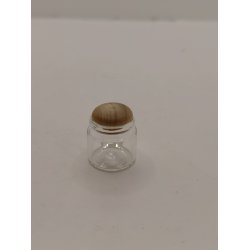 Krukke i glas med tr� l�g (ny)