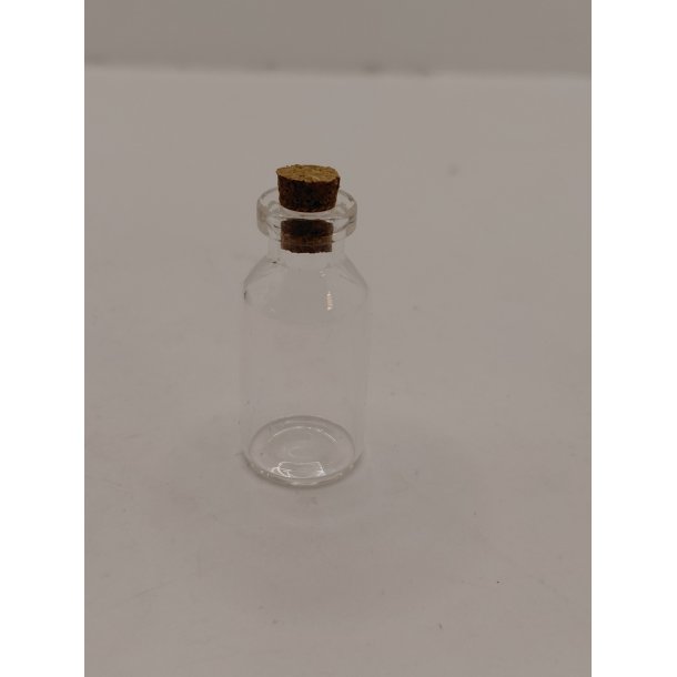 Krukke i glas med korkprop (ny) 4 x 1,8 cm