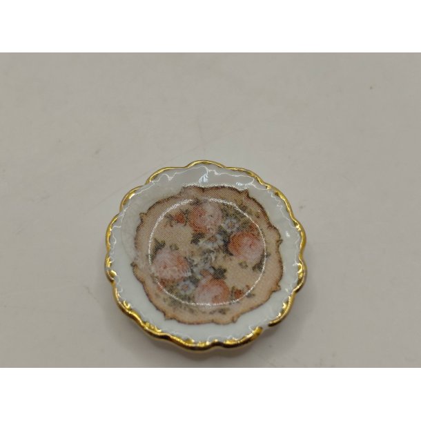 Tallerken i porcel�n. Reutter (brugt)