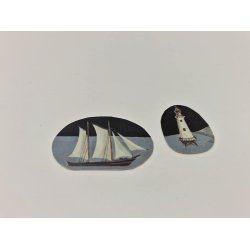 2 maritime billeder (brugte)