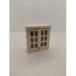 Overskab i tr�. Cremefarvet (brugt/som ny)