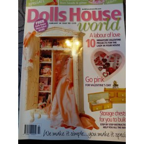 Dollhouse world magasin p� engelsk februar/08 nr. 185 (brugt/som nyt)