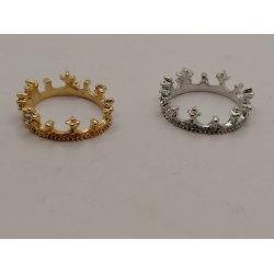 1 stk krone i guld eller s�lv. I metal (ny)