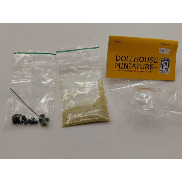 Akvarie s�t med skildpadde, sand og gr�nt (nyt)