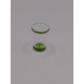 Glas med gr�n fod og kant. I glas (nyt)