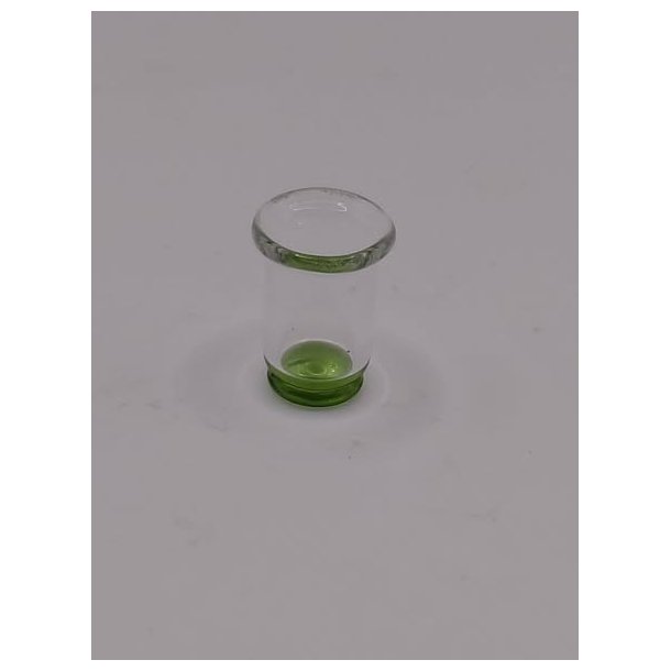 Glas med gr�n fod og kant. I glas (nyt)
