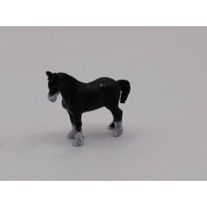 Meget lille Shire hest i gummi (ny)