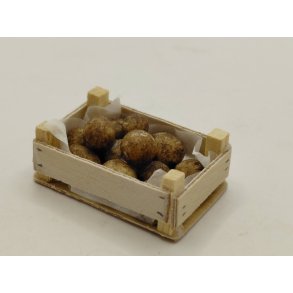 Tr� kasse med kartofler (ny) 1:12/1:16