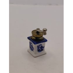 Kaffekv�rn/m�lle i porcel�n og metal (ny) 1:12