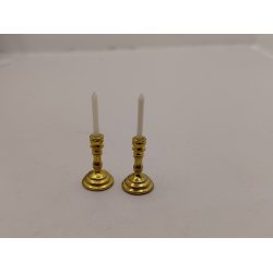 2 lysestager i metal (nye) 1:12