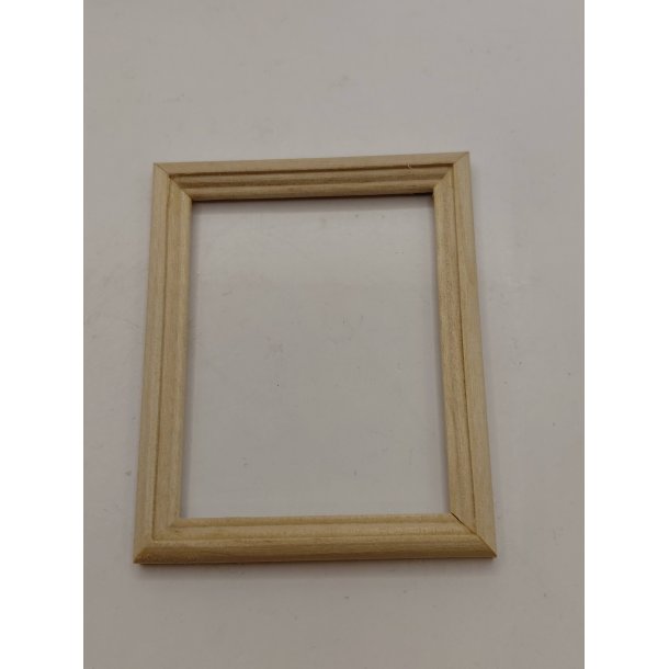Ramme i umalet tr� (ny) 7,4 x 6 cm