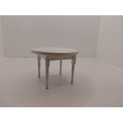 Rundt spisebord i tr� (brugt) 1:12