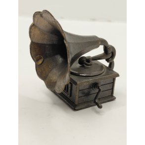 Grammofon (blyantspidser) i metal (vintage) 1:12
