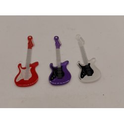 1 stk flad el guitar (ny) 1:16/1:18 M�l 5,2 x 1,5 x 0,2 cm