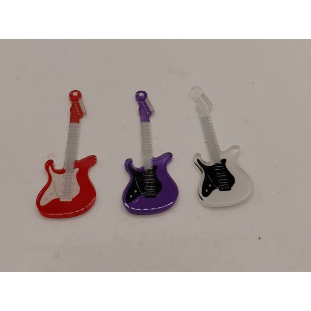 1 stk flad el guitar (ny) 1:16/1:18 M�l 5,2 x 1,5 x 0,2 cm