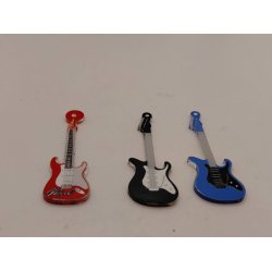 1 stk flad el guitar (ny) 1:16/1:18 M�l 5,2 x 1,5 x 0,2 cm