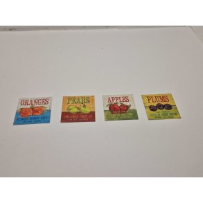 Frugt plakat / skilt i kraftig karton (nyt)