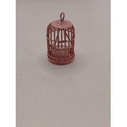 Fuglebur med fugle i metal (brugt) 1:16/1:12