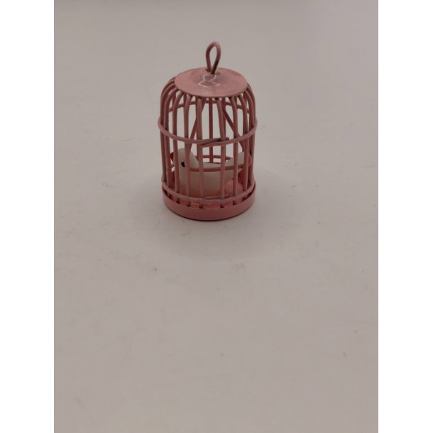 Fuglebur med fugle i metal (brugt) 1:16/1:12