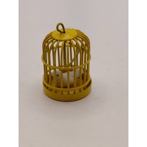 Fuglebur med fugle i metal (brugt) 1:16/1:12