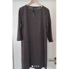 Brun kjole med lyser�de prikker (ny) M�rke: Stigensgaar
