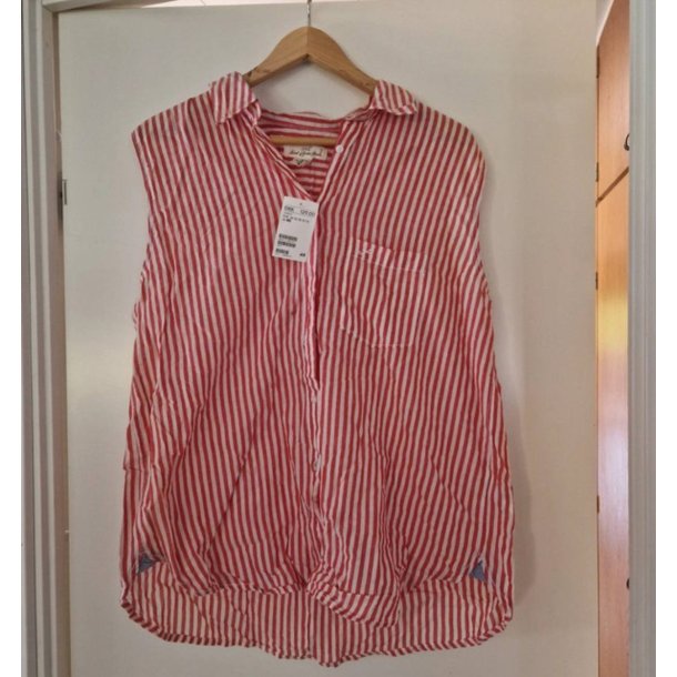 Skjortebluse uden �rmer (ny) Str 46
